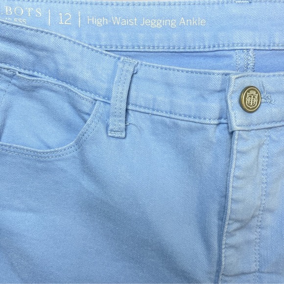 Talbots High-Waist Jegging Ankle Pants Light Blue Size 12 Womens Slim Denim - Picture 2 of 9